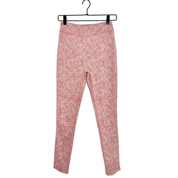 Gymshark Fleur Moroccan Pink Brick Marl Texture Legging Medium Athletic Sporty - Picture 1 of 6